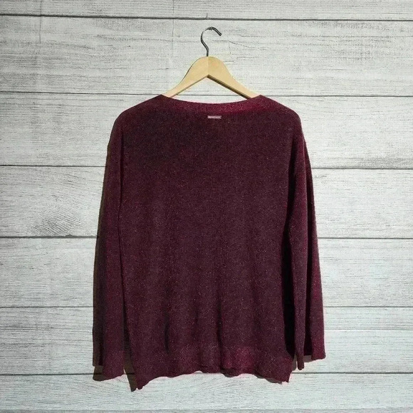 Michael Kors Shimmery Burgundy Top Size S - Picture 8 of 9
